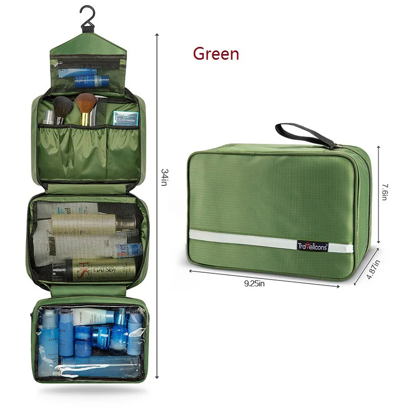 New Outdoor Hanging Toiletry Wash Bag Waterproof Men Travel Shower Kits Organizer Cosmetic Bag Women Makeup Pouch