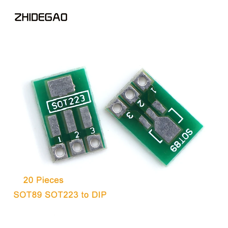 20 pz SOT89 SOT223 a DIP PCB Transfer Board DIP Pin Board Pitch Adapter keysets