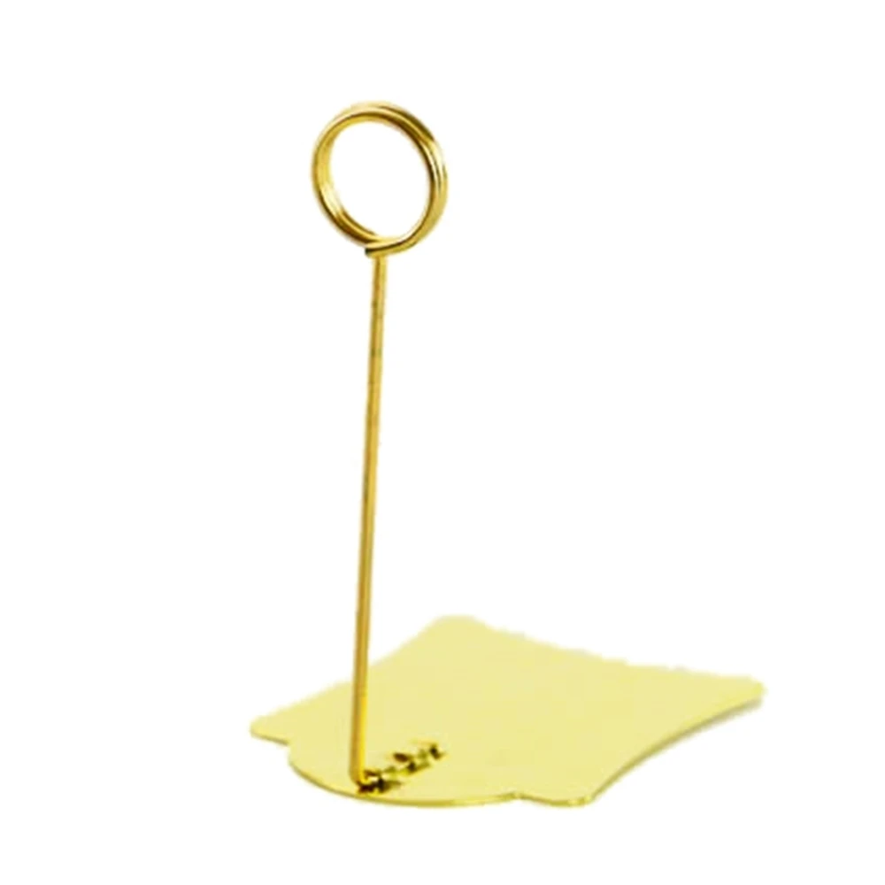 Pop Gold Metal Label Holder Clip Sign Table Top Price Tag Display Stand Clip Picture Photo Memo Note Sign Clip Rack