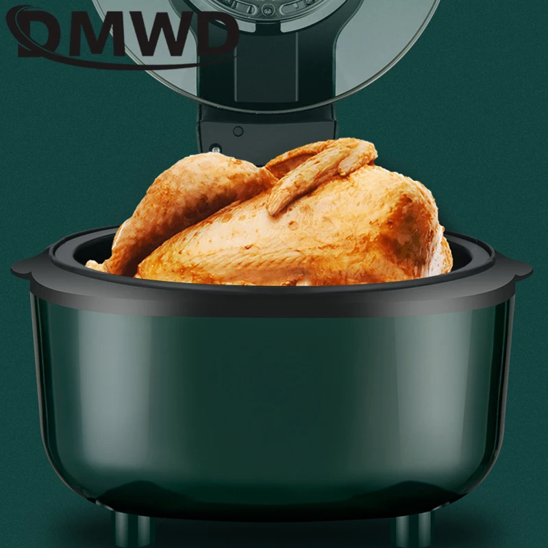 DMWD 6L Electric Fryer Chicken Oil Free Fryer Health Non-stick Pizza Fries Cooker Large Capacity Multifunction Oven