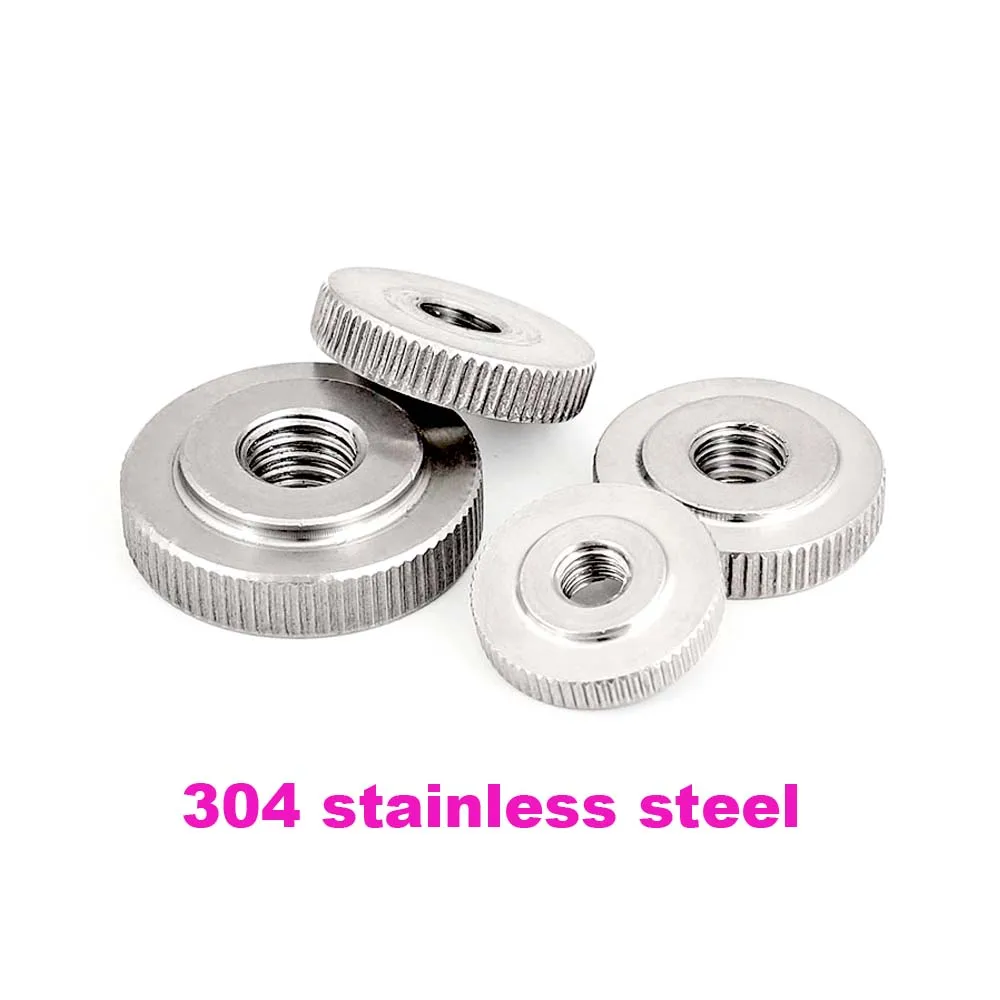 2/5/10pc M2 M2.5 M3 M4 M5 M6 M8 M10 304 Stainless Steel Adjust Leveling Knurled Toolless Thumb Nut Curtain Wall Tighten Thumbnut