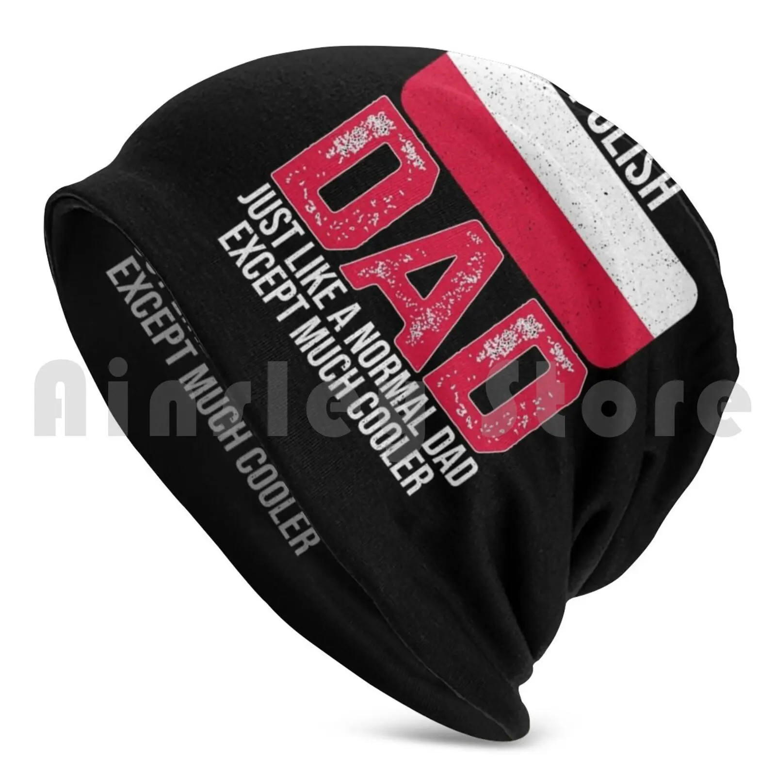 Polish Dad Poland Flag For Father's Day Beanies Knit Hat 2709 Beanies Print Polish Flag Polish American Poland