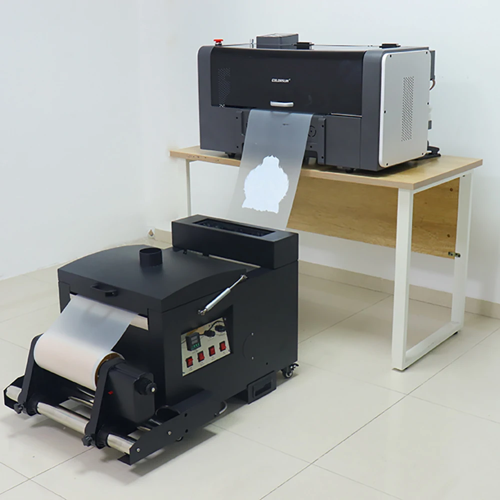Jetvinner 30cm A3+ DTF Printer With Powder Shaking Machine Double XP600 Print Head For PET Film Heat Transfer Printing Machine