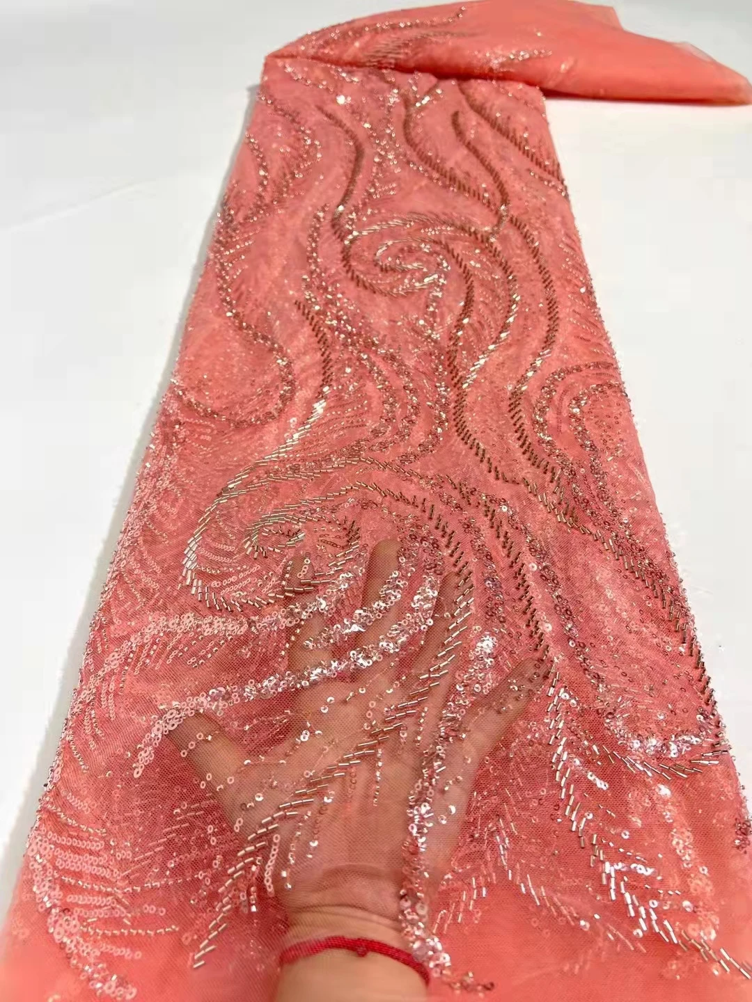 

African Swiss Voile Lace In Switzerland 2022 High Quality Lace 5 Yards,Sequence Lace Fabric With Sequins And Beads For Wedding