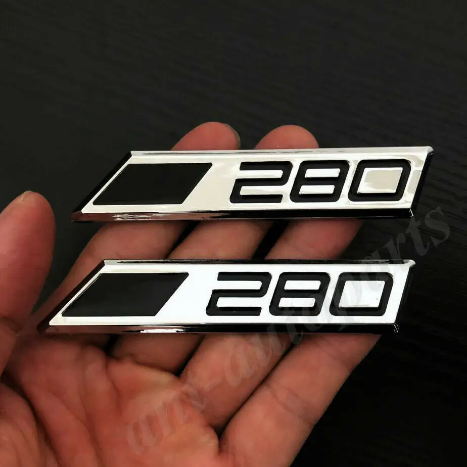 

2pcs 3D Metal Chrome 280 Car Trunk Rear Fender Emblem Badge Decal Sticker Sport