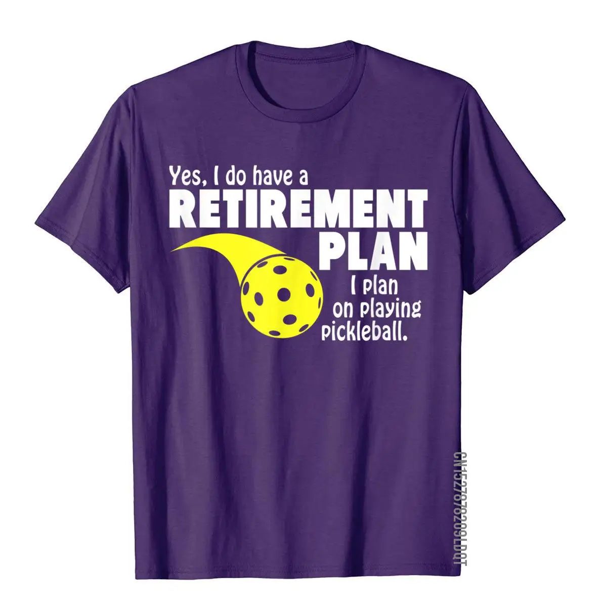 Funny Retirement I Plan On Playing Pickleball T Shirt Top T-Shirts Birthday Funny Men Tops Tees Cotton