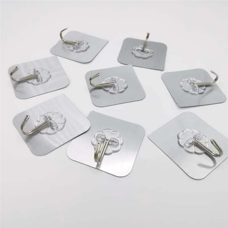 5Pcs Transparent Strong Self Adhesive Door Wall Hangers Hooks Suction Heavy Load Rack Cup Sucker for Kitchen Bathroom