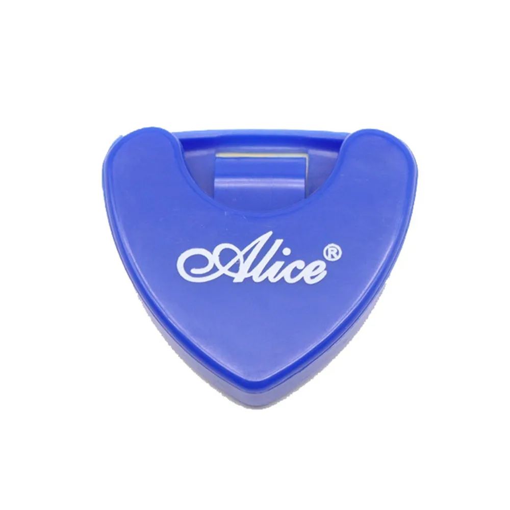 2Pcs Alice Guitar Pick Holder Plastic Plectrum Case Mediator Quick Storage Self Adhesive Triangle Shape 6 Options for Color