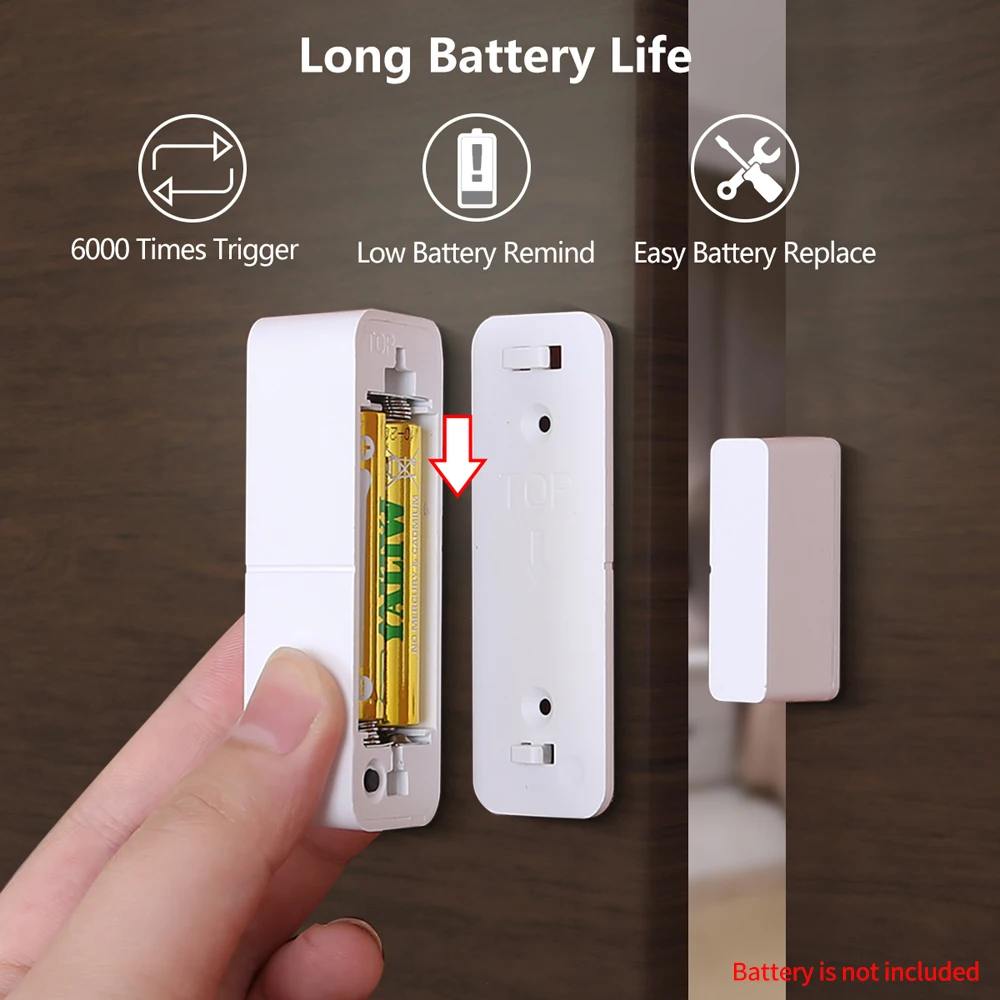 Zigbee WiFi Door Sensor Window Contact Open Close Tuya APP Remote Control Compatible With Alexa Google Assistant