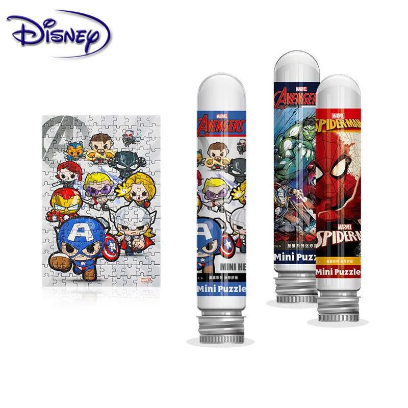 Disney 150 piece Test Tube Jigsaw Pocket Mini Puzzles Creative Birthday Gift Adult Children Leisure Travel Puzzle Toys