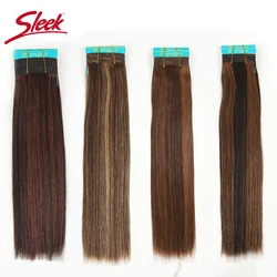 Sleek Double Drawn Brazilian Remy Human Hair Brown 4/30 P1B/30 Silky Straight Hair Weave P4/27 Color Human Hair Extension 1 Pcs