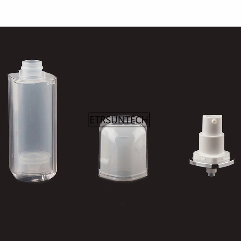 50pcs 30ml Empty Serum Bottles Vacuum Pump Bottles AS Plastic Lotion Sub-Bottling With Cream Airless Bottle F3817