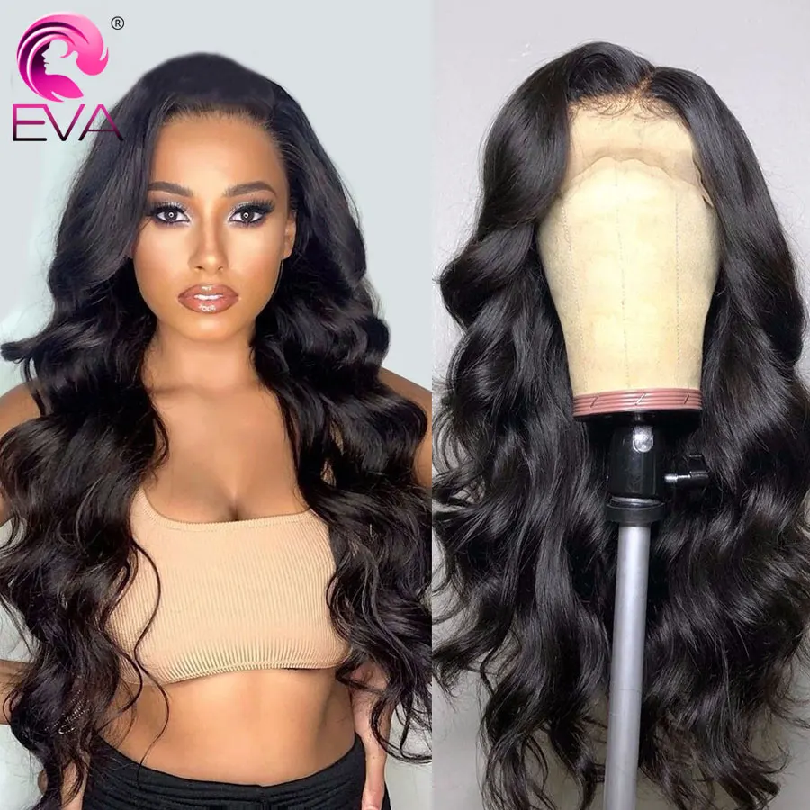 Eva HD Lace Frontal Wig Human Hair Pre Plucked Body Wave Lace Front Human Hair Wigs 13x6 Transparent 5x5 HD Lace Closure Wig