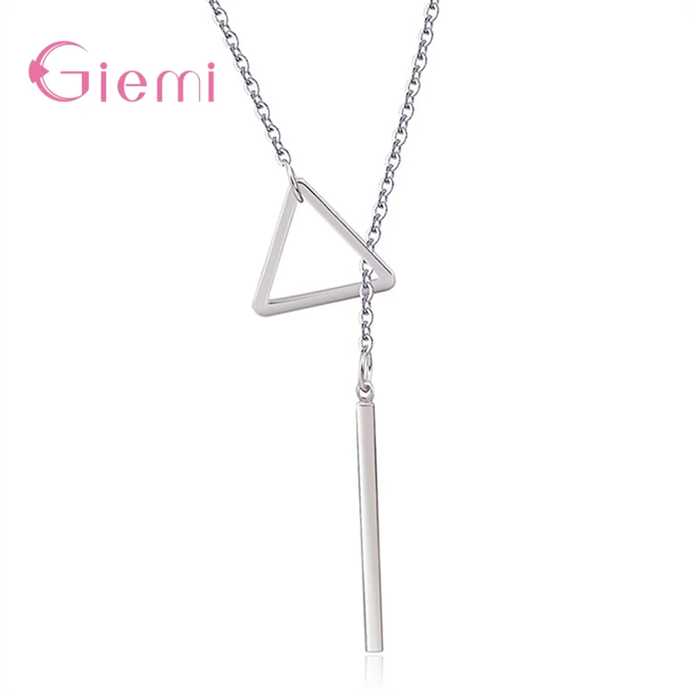 Attractive Top Quality 925 Sterling Silver Long Sweater Pendant Necklace For Women/Girls Best Anniversary Party Jewelry