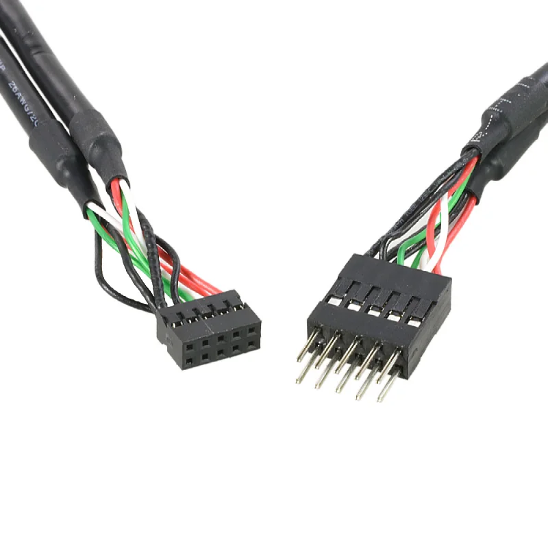 Dual row dupont line Flash Cable Hole pitch 2.0 2.54mm  10pin FOR Industrial Motherboard USB Pin connector PIN/HOLE