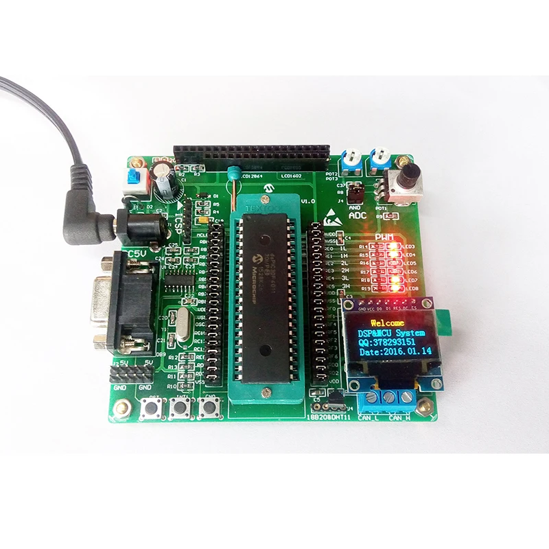 

DsPIC Development Board DsPIC Experiment Board Dsp System Board DsPIC30F4011 Development Board PDIP Package