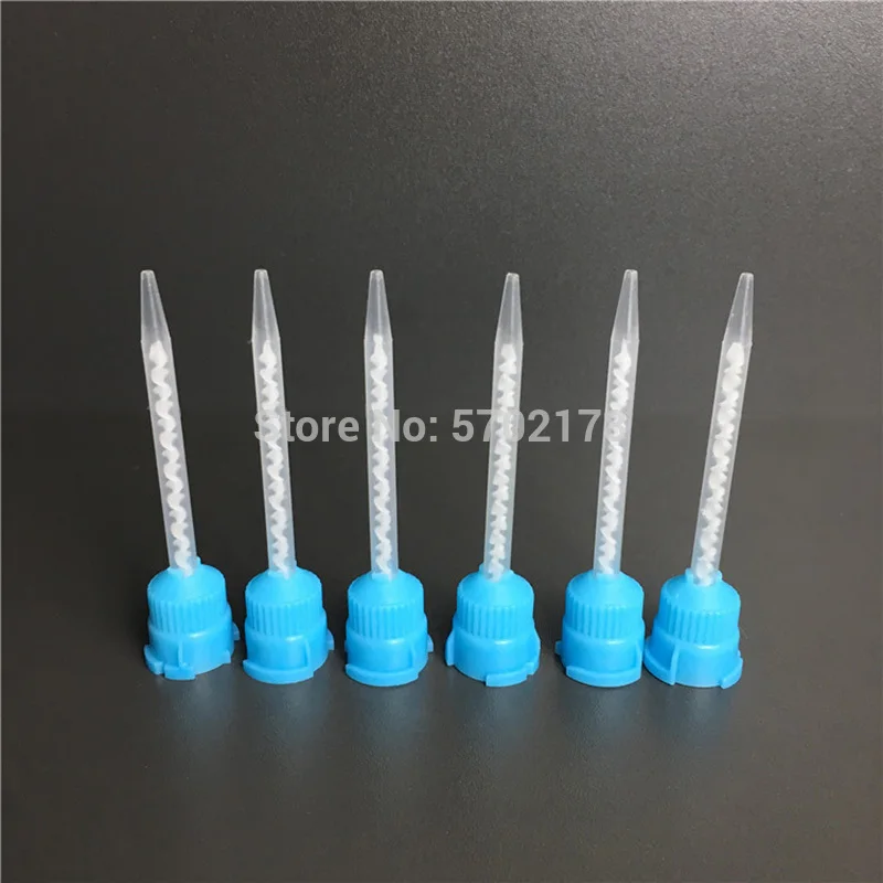 500pcs 1:1 Mixer Mixing Nozzle Applicator Adhesive Mixing Nozzle Mixing Ratio Epoxy Resin Acrylic Adhesive Mixed Tube