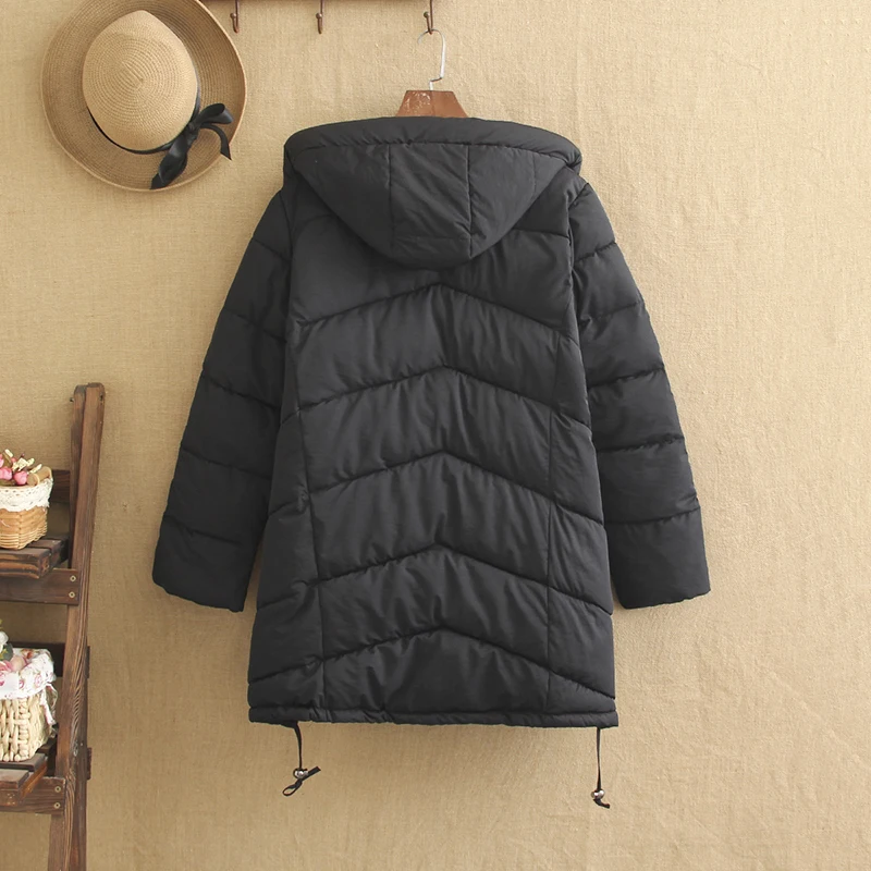 Plus Size Cotton Women\'s Down Jacket Women Winter Korean Version Of The Loose 2019 Winter Women\'s Mid-length Coat