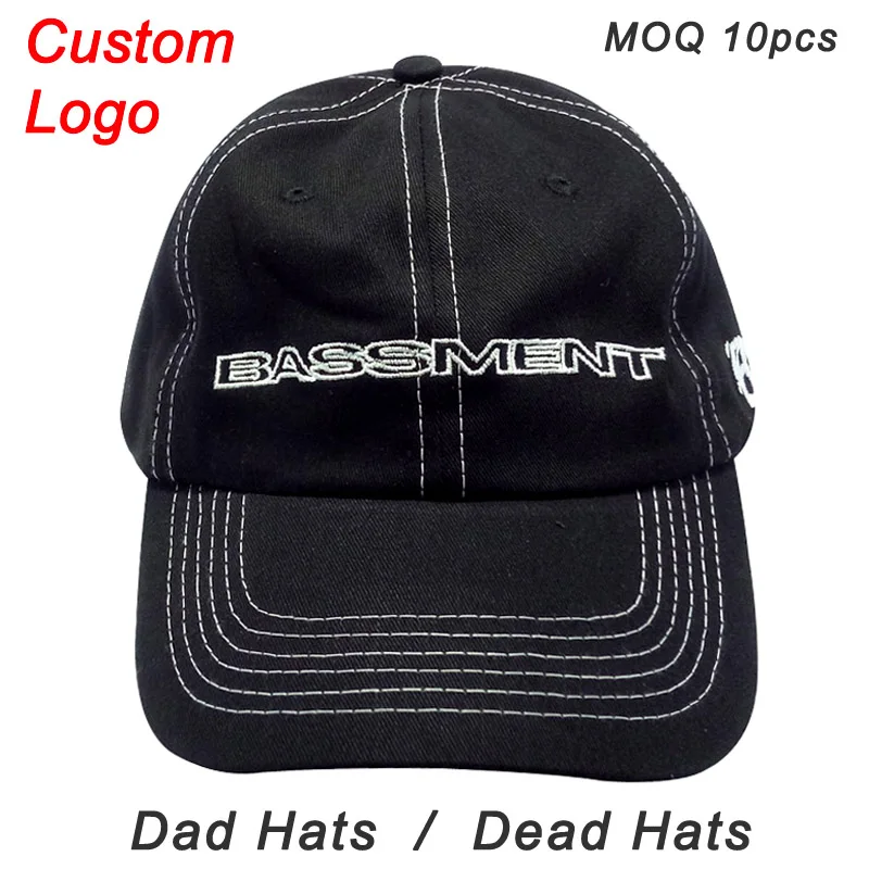 Custom Name OEM Text Baseball Hat Unisex Size Kids Adult Unstructured Sticker Strap Adjustable Closer 100 Pure Cotton Dad Cap