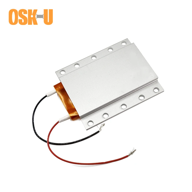 73x63x7mm PTC Heater Element 220V 70/100/120C Thermostatic PTC Heater Plate Aluminium Cover Heating Element for Instrumentation