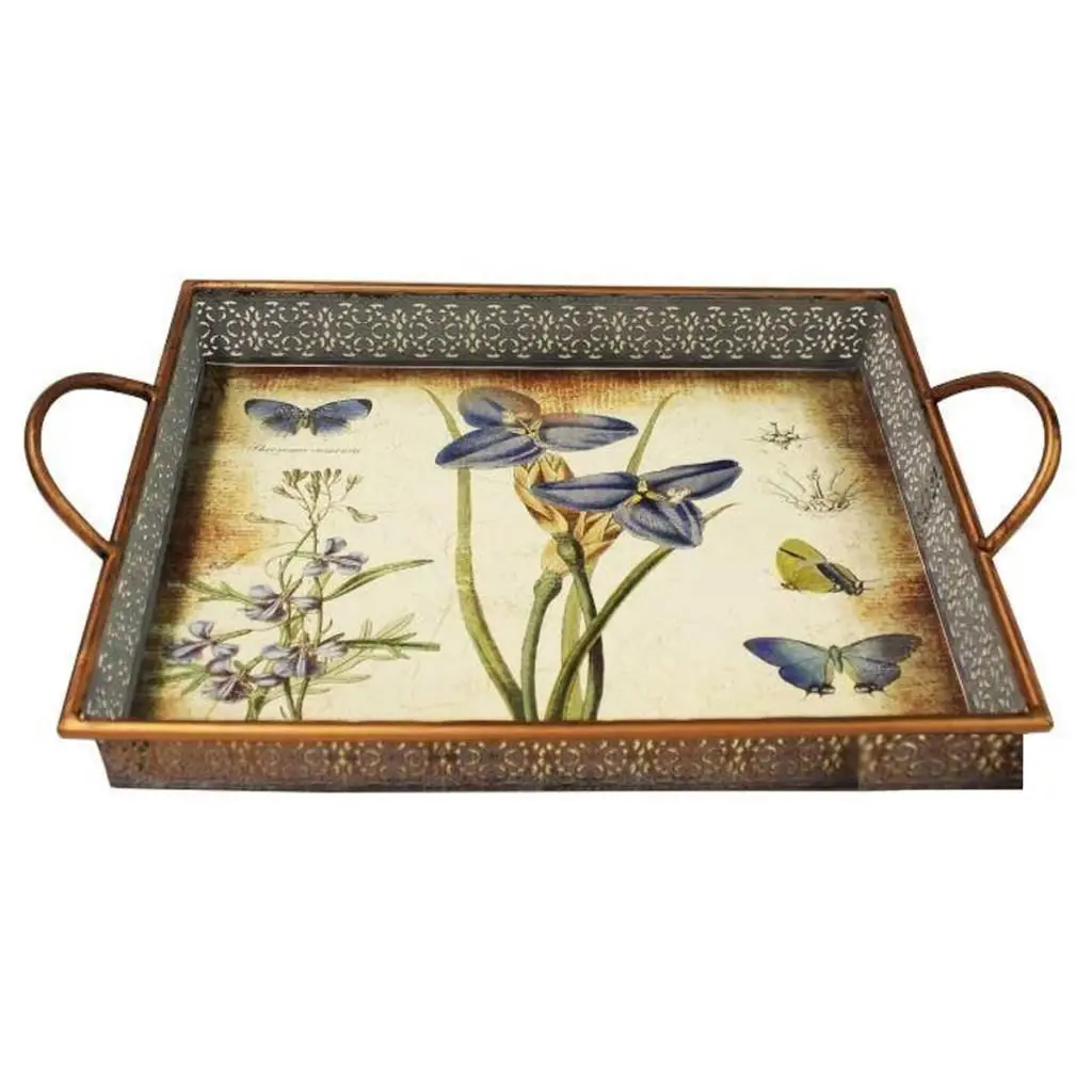 

DOLBOVI Fidex Home Metal Pattern Rectangle tray Butterfly 45cm tray поднос plateau de service