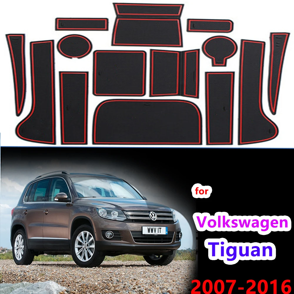 

Anti-Slip Rubber Gate Slot Cup Mat For Volkswagen VW Tiguan 5N 2007 2008 2009 2010 2011 2012 2013 2014 2015 2016 Door Groove Mat