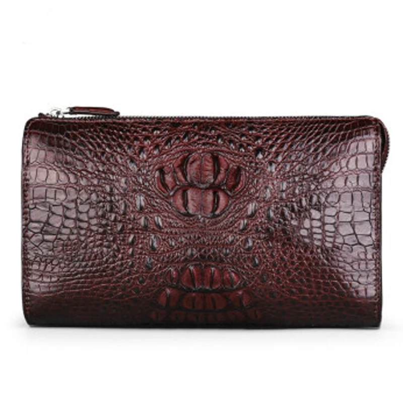 

VVBrown crocodile men bag Male Business Large capacity long zipper men handbag male bag men clutch bag