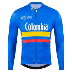 SPRING SUMMER Long Cycling Jerseys 2021 COLOMBIA TEAM Mtb Long Sleeve Men Bike Wear Cycling Clothing