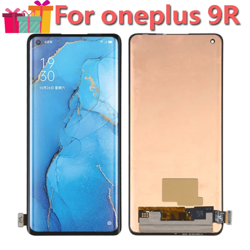 

AMOLED 6.55" For Oneplus 9R LCD Display LE2101 LE2100 Touch Screen Replacement Digitizer Sensor Assembly