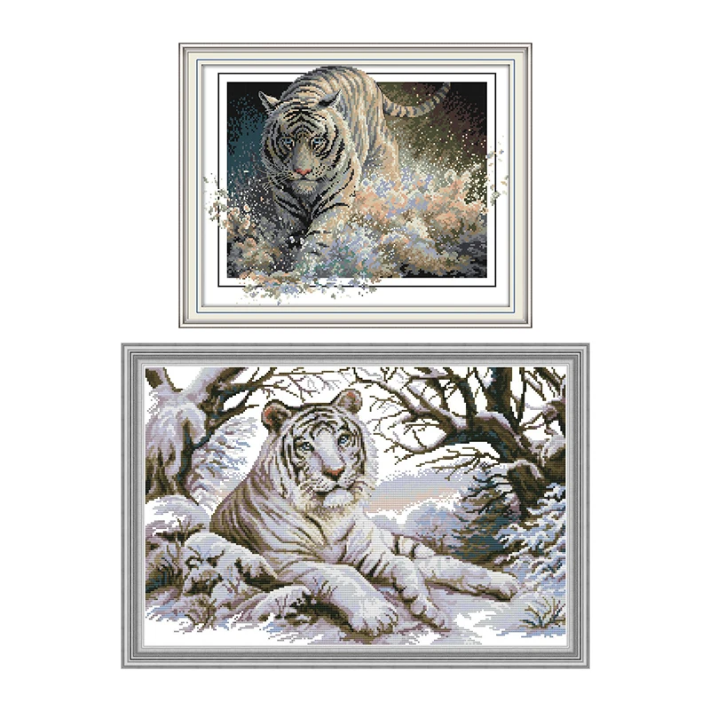 

Joy Sunday Chinese Cross Stitch Kit Tiger Animal Patterns 14ct 11ct Aida Canvas DMC Embroidery Kit DIY Needlework Set Home Decor