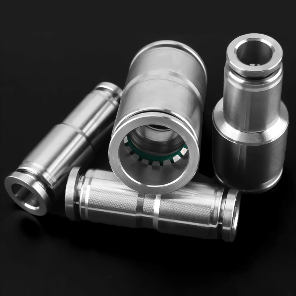 Pu Pg Pneumatische Connector 304 Roestvrij Staal 4Mm 6Mm 8Mm 10Mm 12Mm 14Mm 16mm Buitendiameter Quick Connector Release Luchtpijp