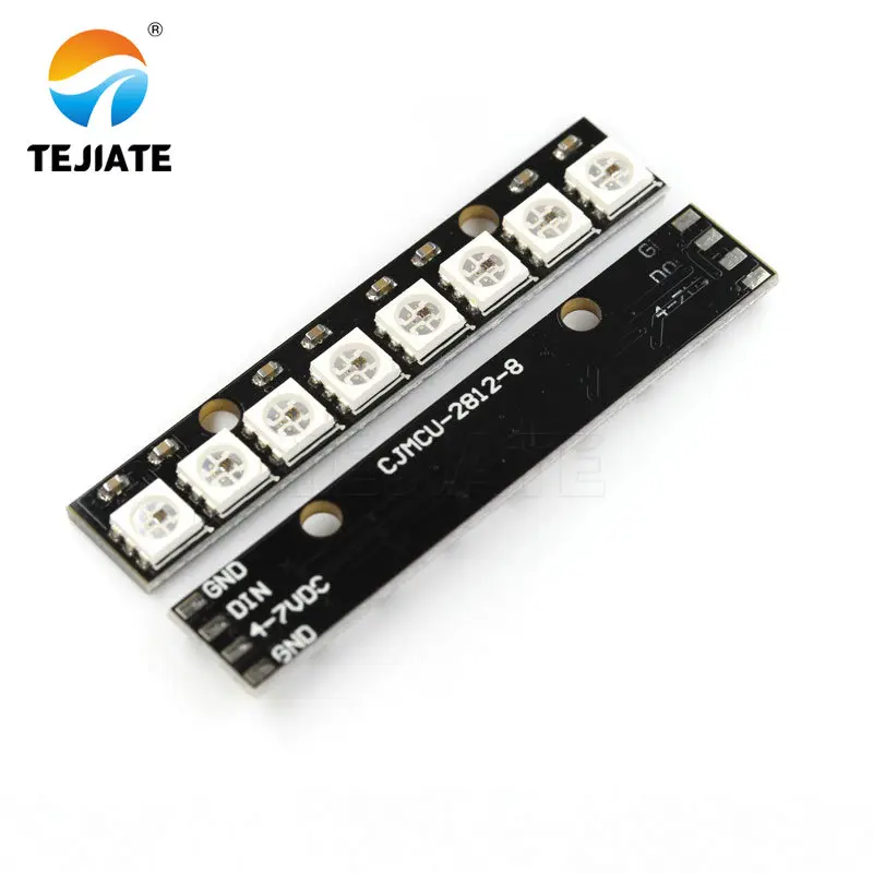 1PCS TEJIATE 8 Channel WS2812 5050 RGB LED Lights Full Color Driven Development-Board General Type