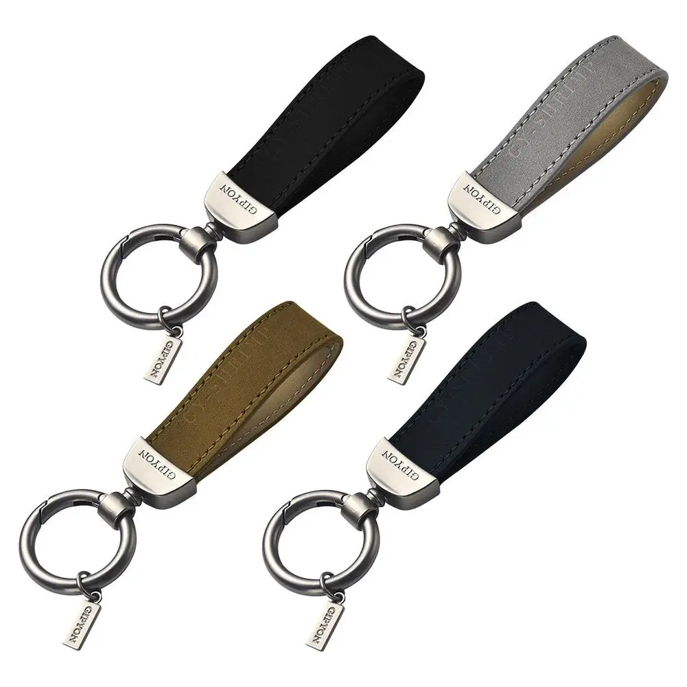 Luxury Genuine Leather Keychain First Layer Cowhide Key Chain Men Women Car Key Strap Waist Wallet Keyrings