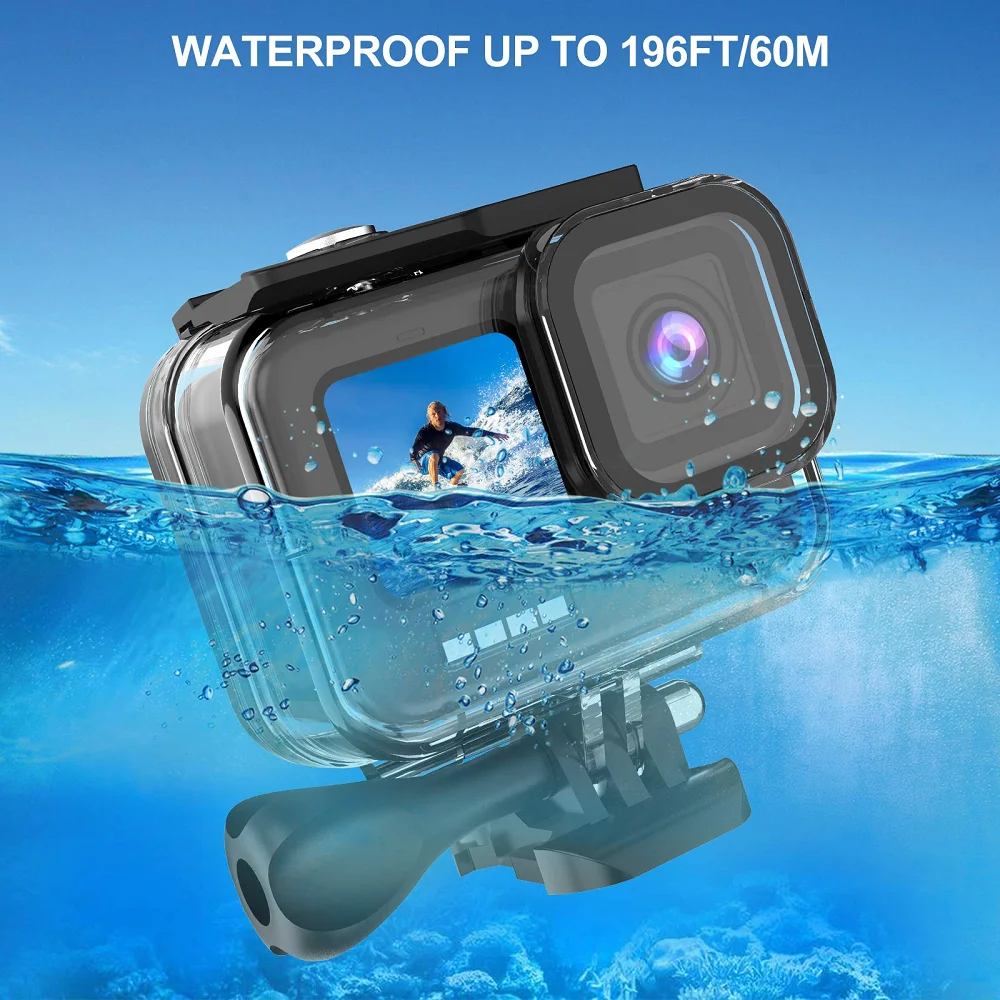 for GoPro Hero 11 10 9 Black Case Waterproof 60M Housing Diving Protective For Go Pro 9 10 GoPro9 Underwater Cover Accessories ﻿