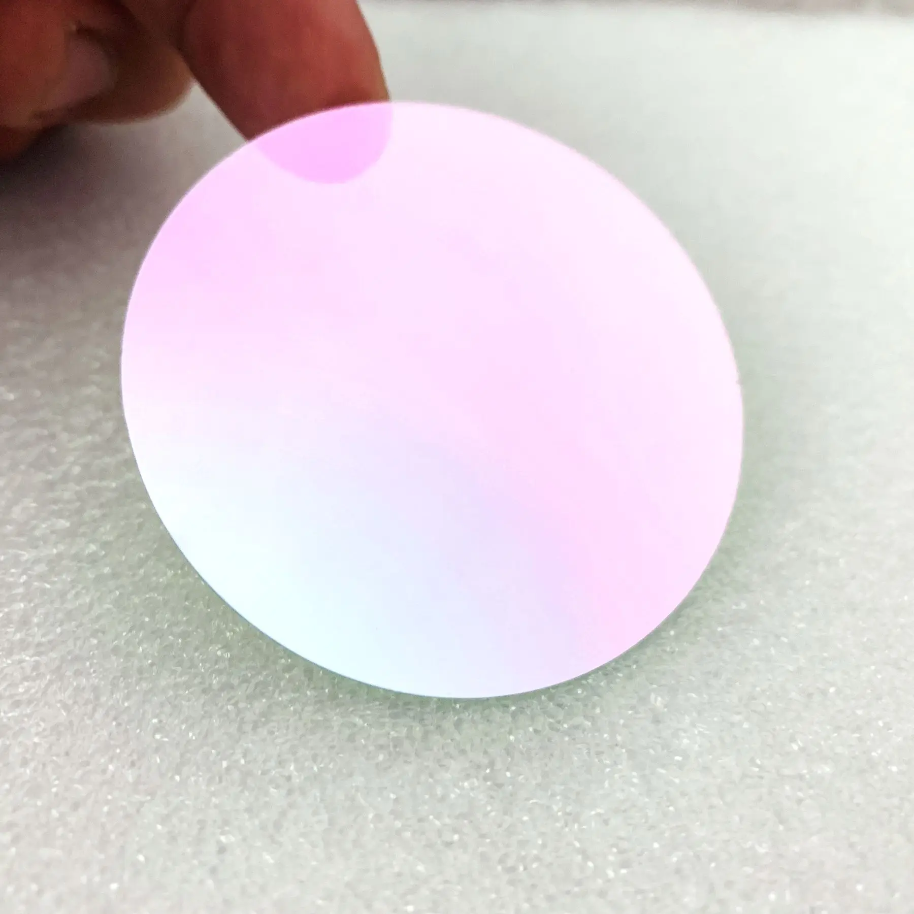 40nm 대역폭 크기 직경 46mm 원형 2 "필터 링 590nm 협 대역 통과 필터 유리