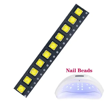 20ps ロットネイルランプビーズ 1 ワット UV LED SMD5054 5051 5050 UV LED ランプ 365 + 395NM LED ダイオードネイル太陽機 DIY
