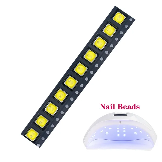 20ps dużo Lampka do paznokci Koralik 1W UV LED SMD5054 5051 5050 Lampa UV LED 365+395NM Diody LED do paznokci SUN Maszyna do majsterkowania