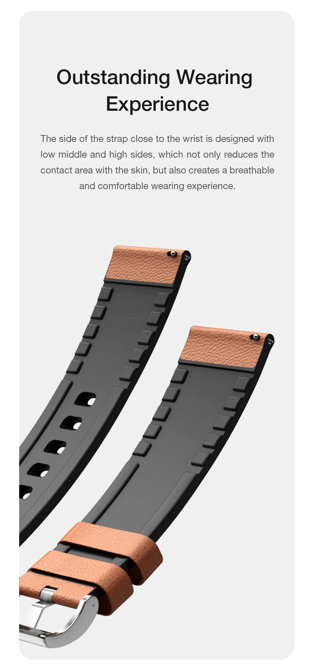 SANLEPUS-حزام جلدي عالمي للساعة الذكية ، حزام رياضي سريع التغيير (22 مللي متر