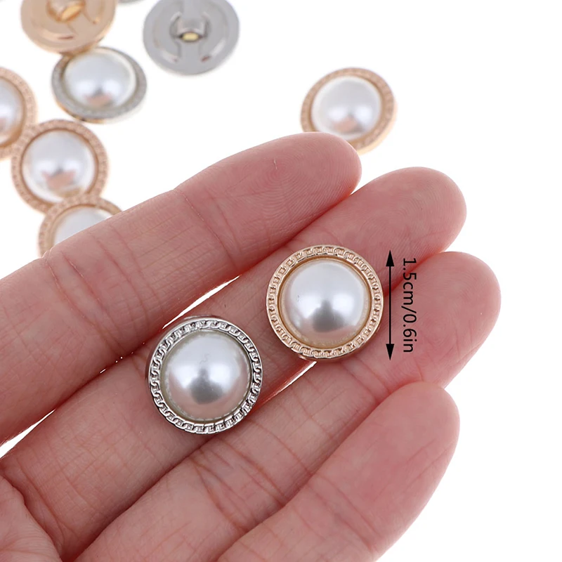 10Pcs Ivory Color Pearl Buttons Shank Plastic Back Clothing Accessories Fit Sewing Scrapbooking Garment DIY Decoration