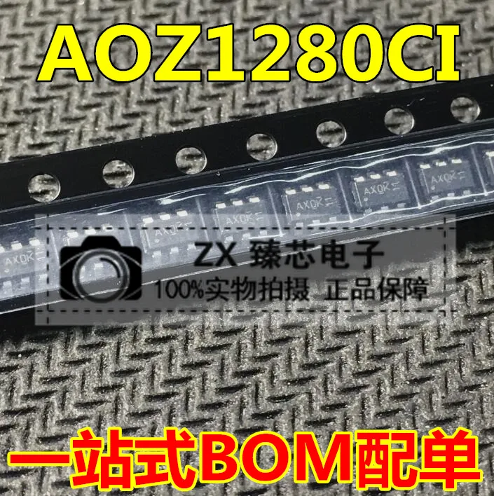 100% New&original In Stock  AOZ1280CI  Marking:AXO* SOT23-6 IC