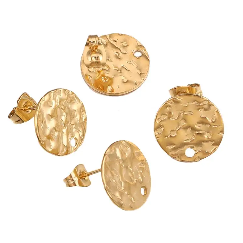 Image 3: Connecteurs de boucles d'oreilles en acier inoxydable, 10/20 pièces, paramètres de boucles d'oreilles pendantes faits à la main, crochet pour bricolage, accessoires de fabrication de bijoux