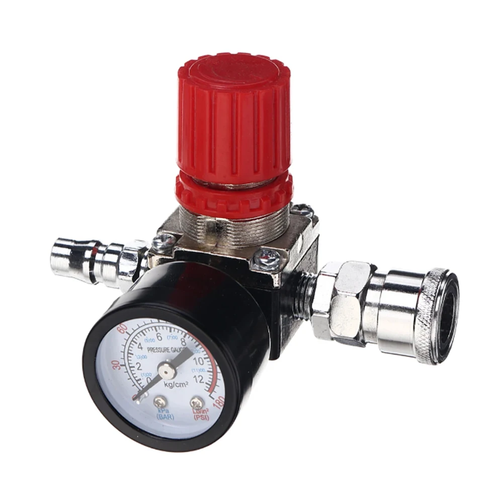 WENXING Mini Air Regulatorวาล์วเครื่องมือ1/4 "ความดันGaugeสำหรับสเปรย์ปืนโดยตรงRegulator Compressorเครื่อง