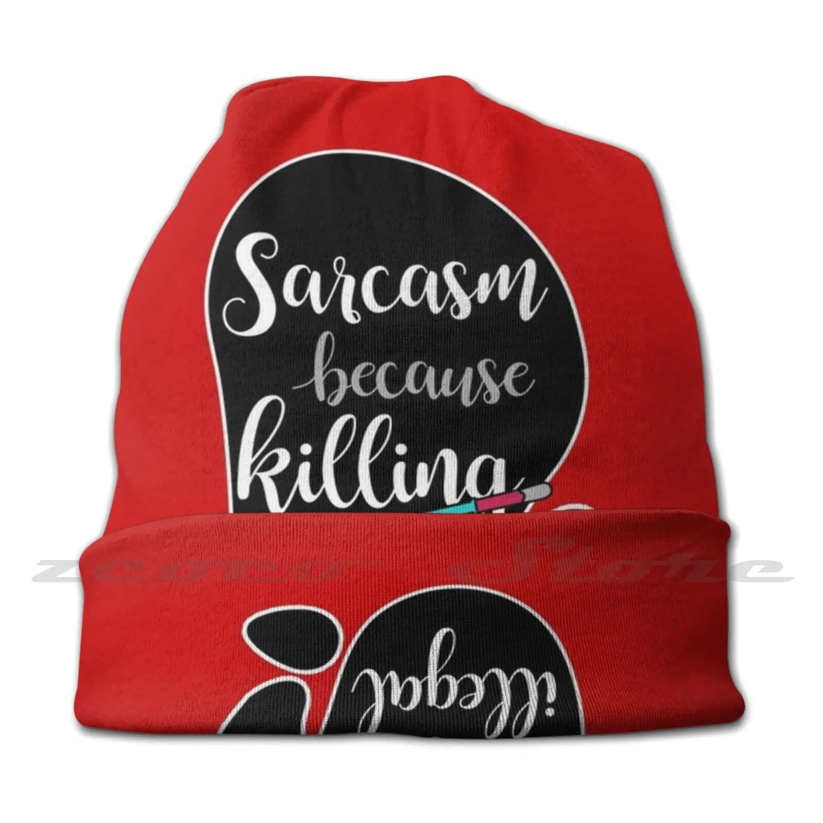 Sarcasm Because Killing Is Illegal Adult Kids Knit Hat Hedging Cap Outdoor Sports Breathable 101 Dalmatians Cruella Villain