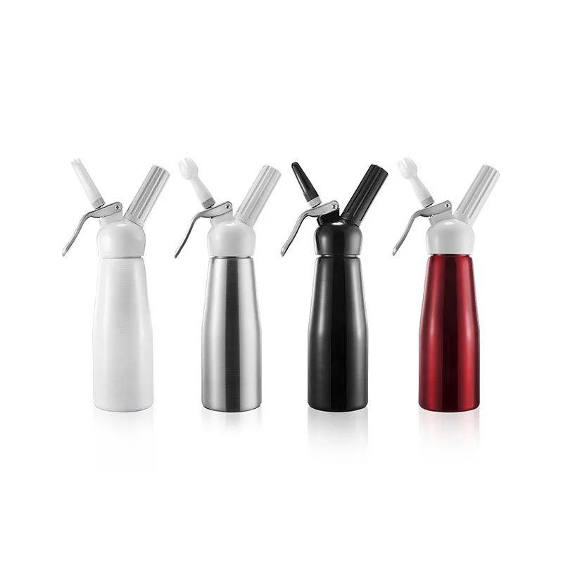 4 colors 500ml Aluminium Whipped Cream Dispenser Kitchen Cream Whipper Dessert Tools with Nozzles Dropper