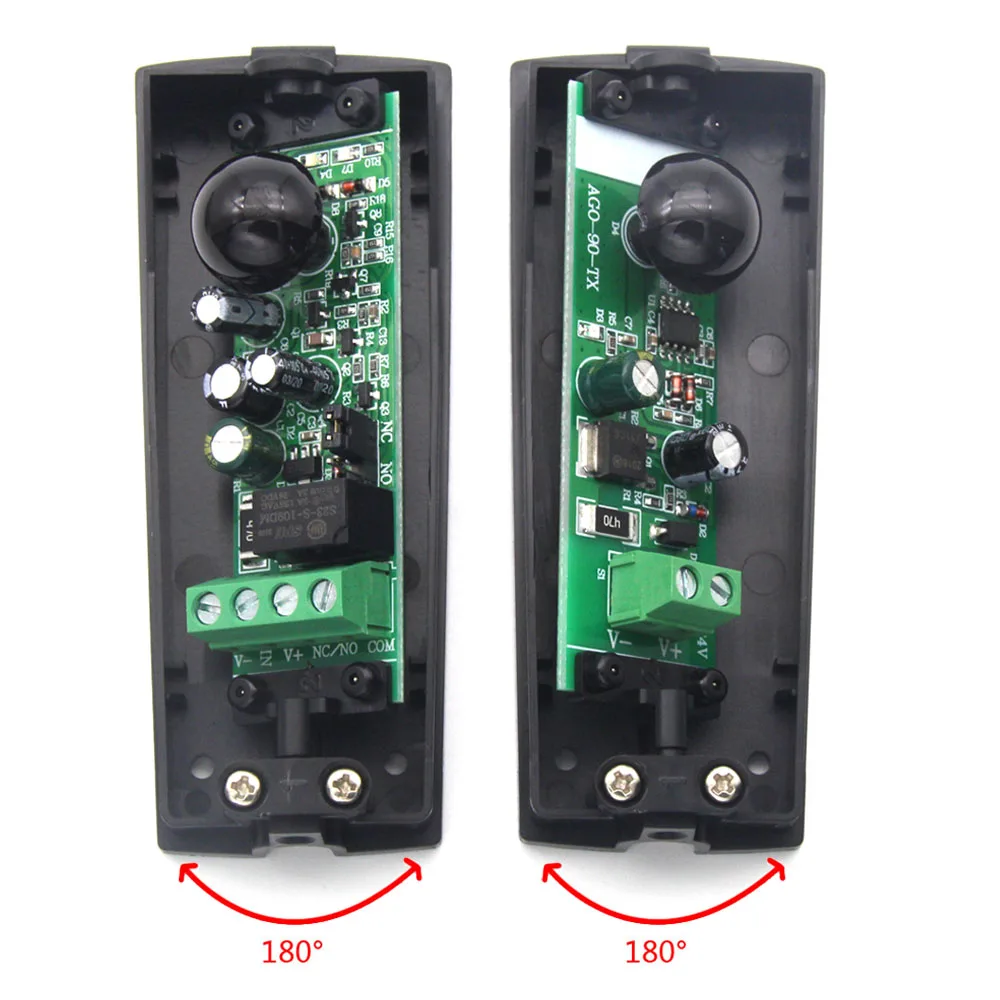 방수 액티브 광전 단일 적외선 빔 적외선 센서 장벽 감지기, 게이트 문짝 창문 도난 경보 시스템용