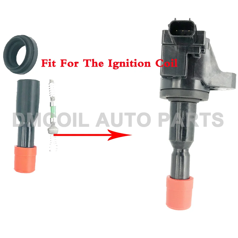 4 PCS IGNITION COIL BOOTS WITH RESISTANCE AND RING FOR HONDA FIT II JAZZ CITY 1.3L 1.4L 1.5L (2002-) CM11-116