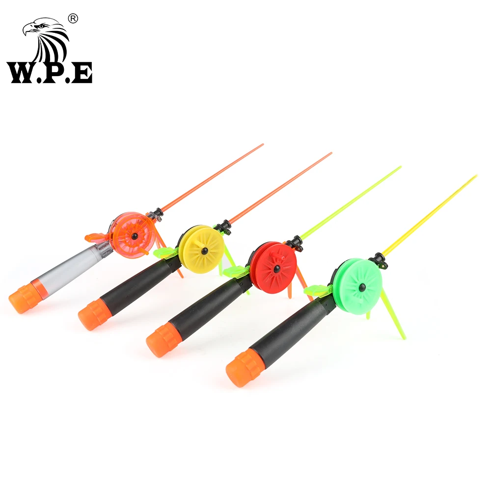 W.P.E 1set/1pcs Ice Fishing Rod 38cm Outdoor Portable Fishing Rod Portable Winter Fishing Rod Fishing Accessories Tackle Pesca