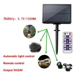 8 Modes Solar Panel Controller with Remote 3V 24V Solar Panel Controller for Christmas LED String LED Bulbs