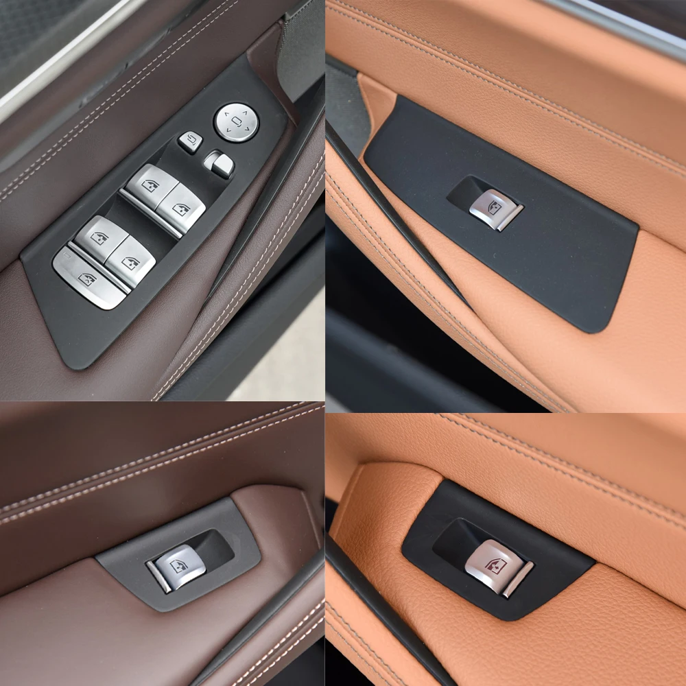 LHD RHD Electrical Power Chrome Window Lifting Switch Control Regulator Button For BMW X3 X4 X5 5 6 Series G30 G31 G01 G02