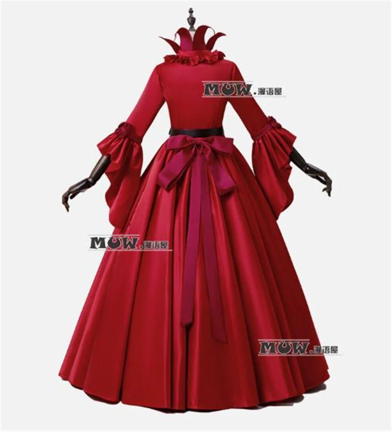 Identity V Madame Red Long Dress Cosplay Costume Women Gothic Style Red Dress H